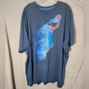 Nike Dri-fit Kevin Durant "On Fire" Graphic Blue Tshirt Men's 4XL